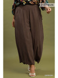Brown plus size pants