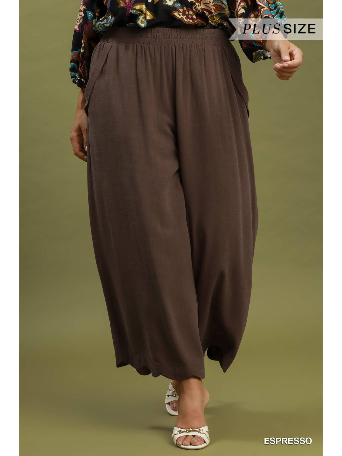 Brown plus size pants