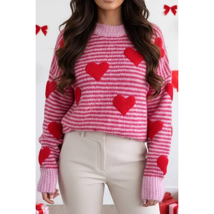 Puffy heart sweater