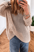 Beige knitted sweater