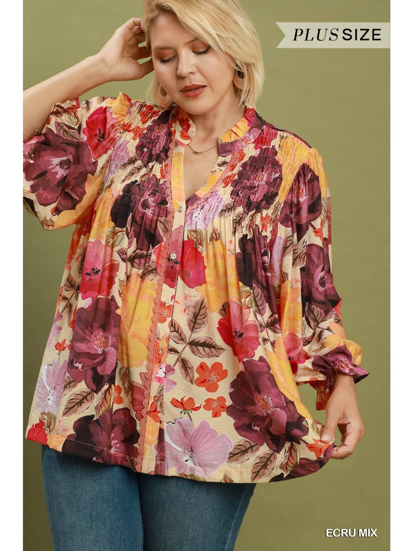 Curvy floral top