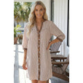 Tan striped dress
