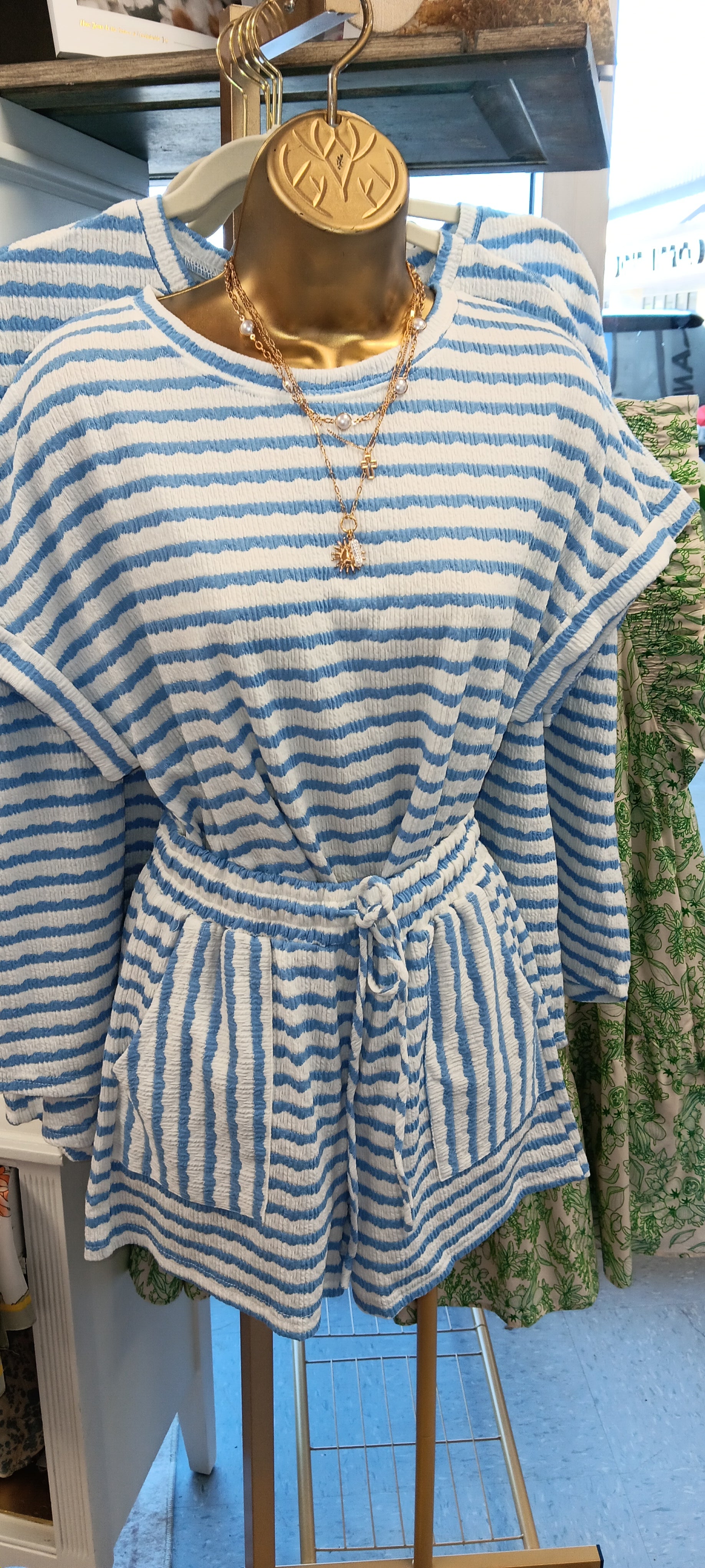 Blue striped Set