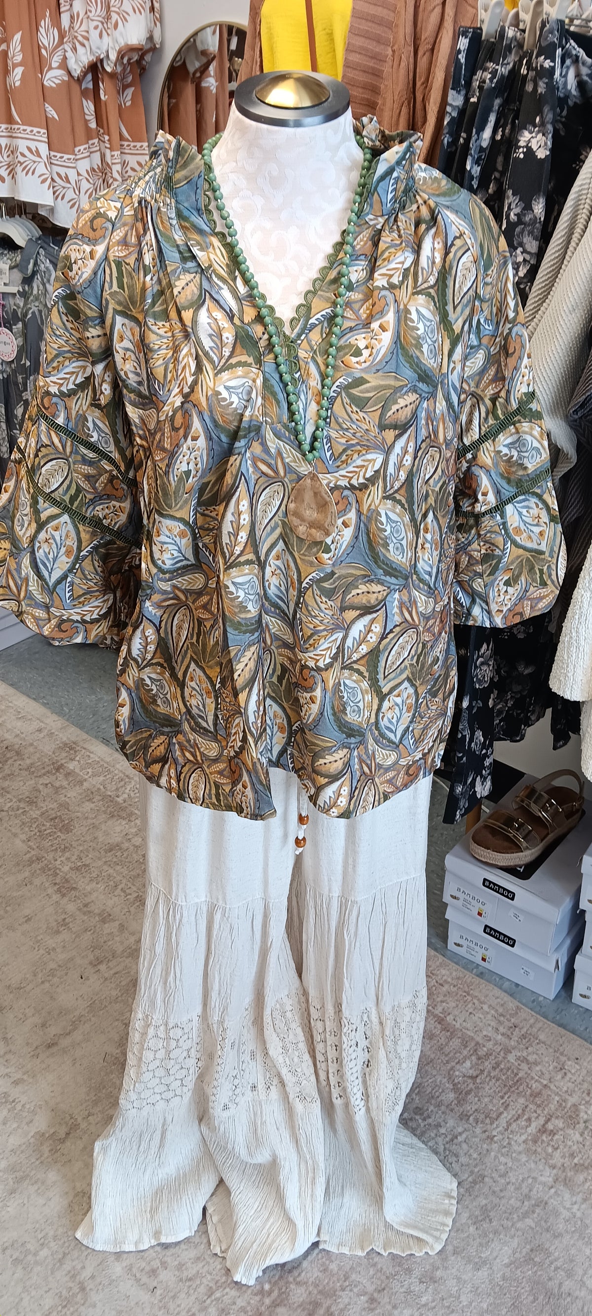Umgee green blouse