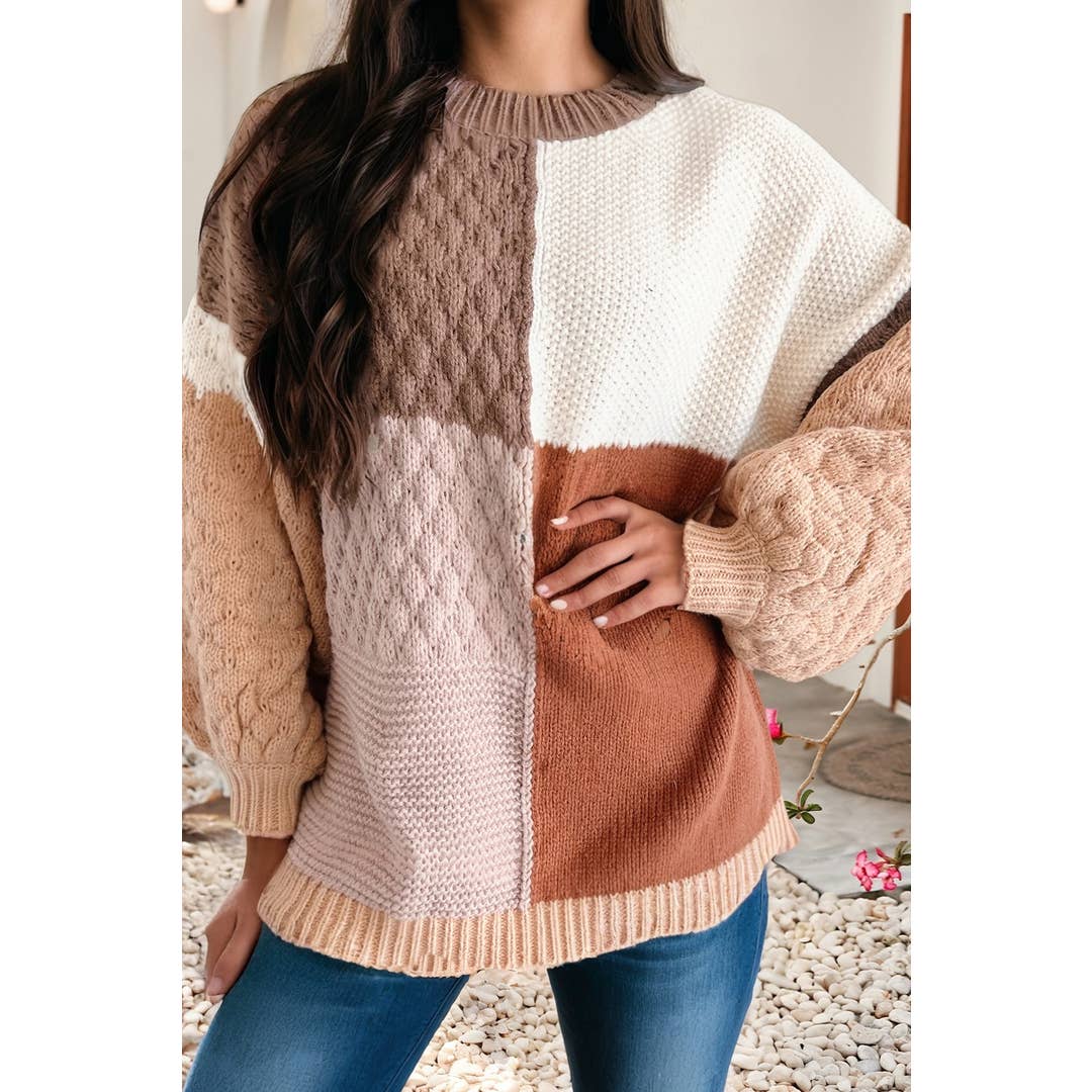 Multi- colored knitted sweater