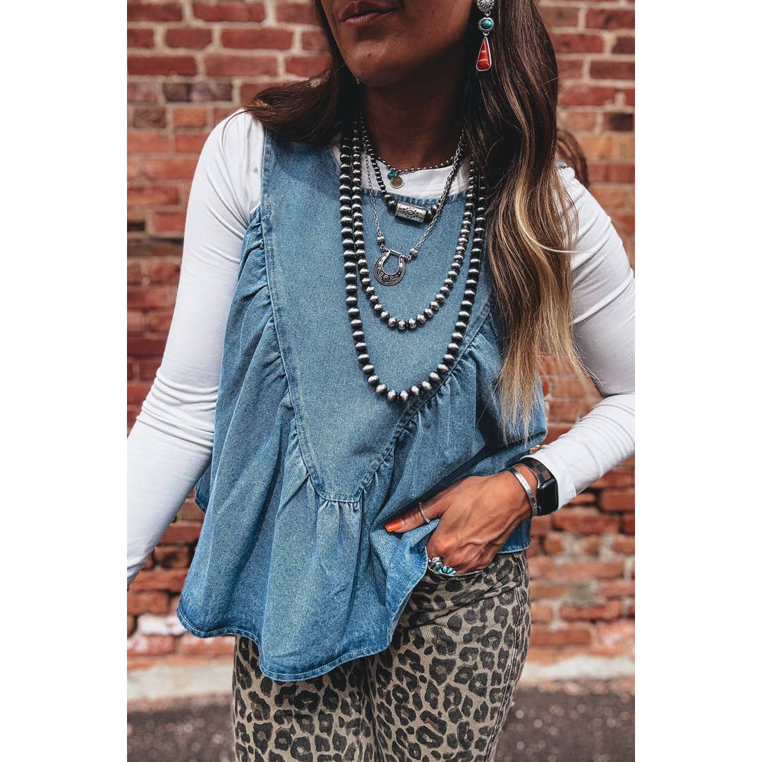 Denim top