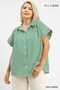 Kelly green plus size top