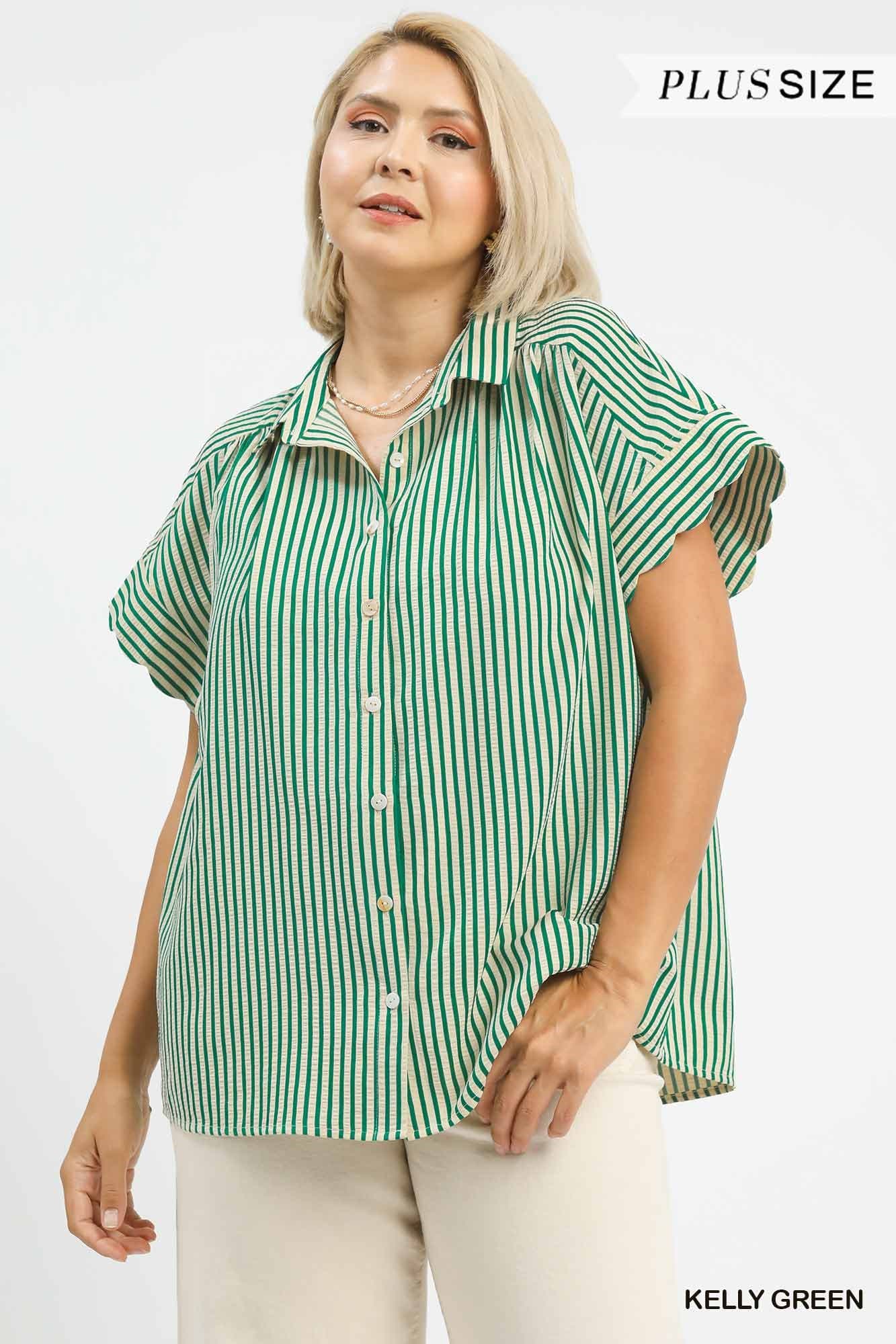 Kelly green plus size top