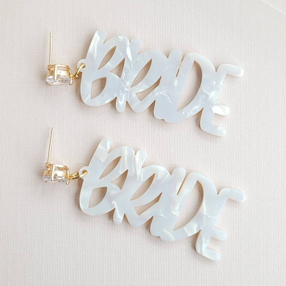 Acrylic Bride Earrings