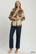 Brown floral top