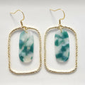 Gold acrylic earrings