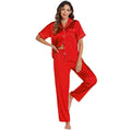 Red silk Pj set
