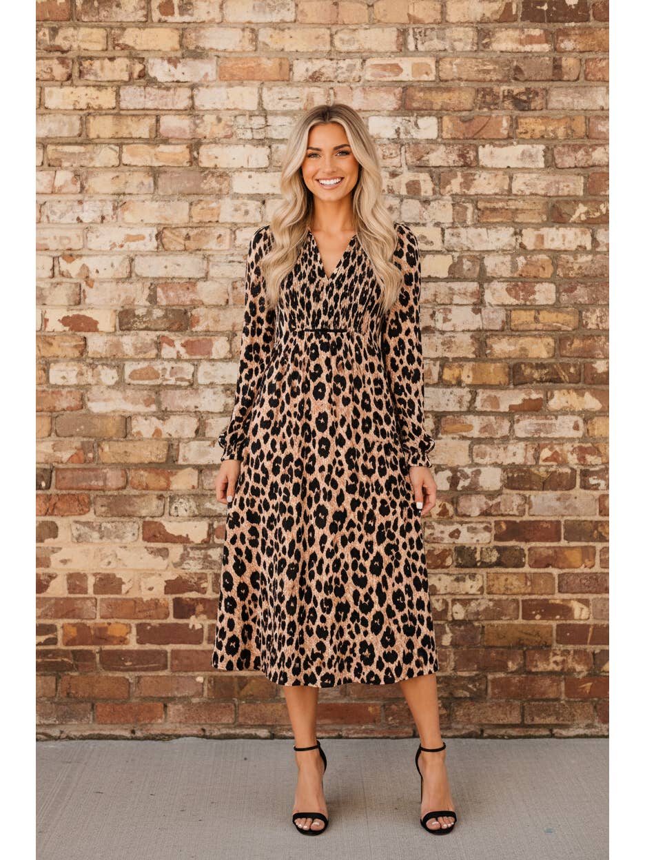 Cheetah midi dress