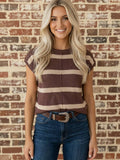 Brown knitted sweater top