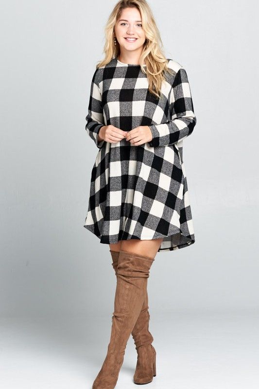 Plus size Plaid Dress