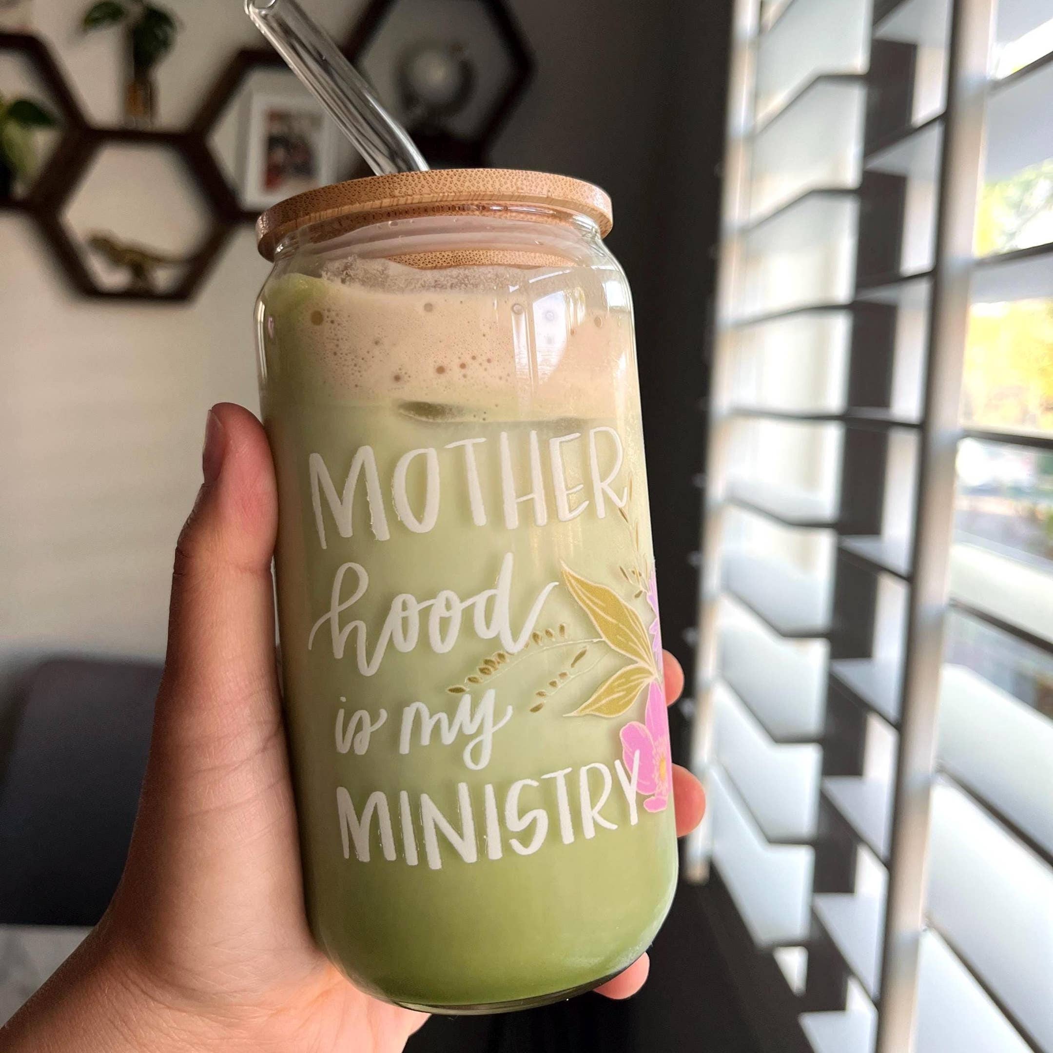 Motherhood glass tumbler