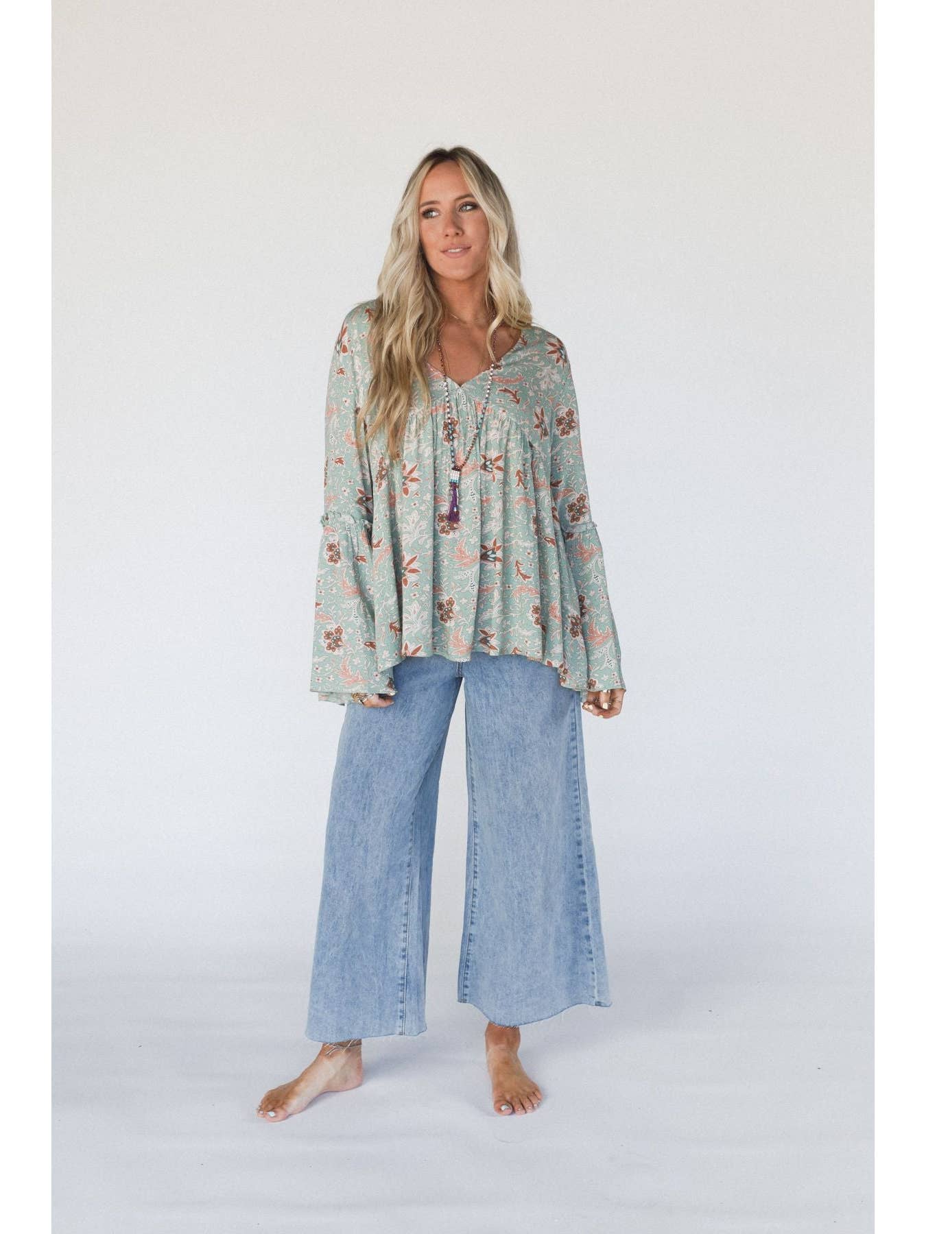 Boho Sage top