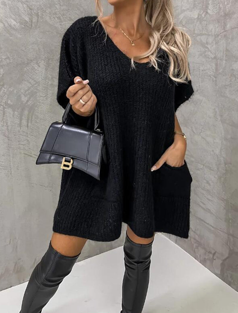 Black Knitted sweater Top