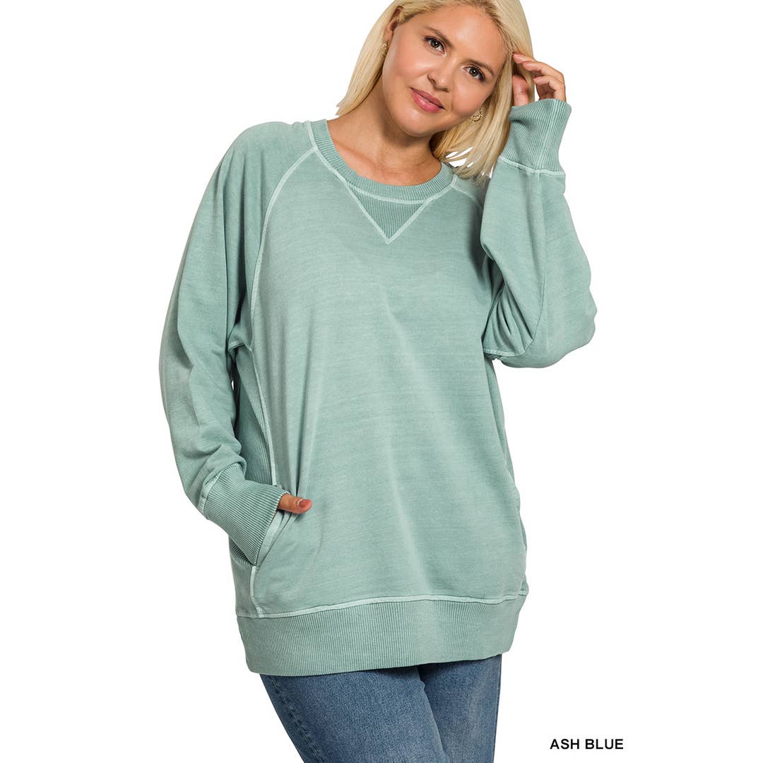 Ash blue plus size sweater