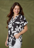 Black Floral Blouse