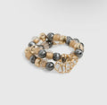 Gold boho beaded bracelet