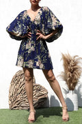 Long sleeve floral midi dress