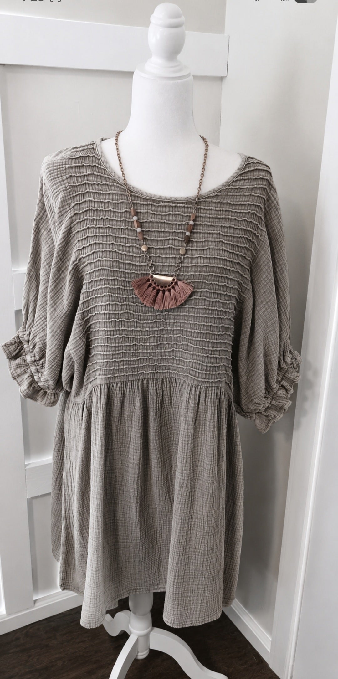 Sage boho dress
