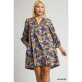 Brown floral curvy dress