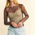 Plus size mesh top