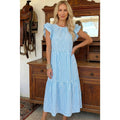 Gingham checkered Blue Dress