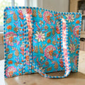 Blue Large tote bag