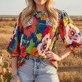 Floral print blouse
