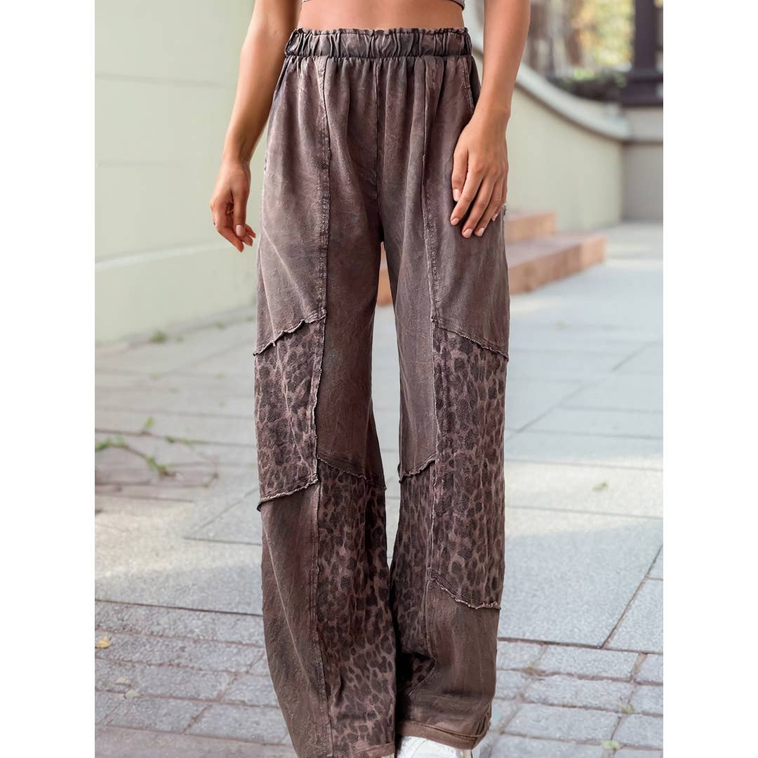 Leopard boho pants