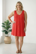 Curvy coral dress